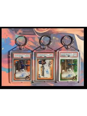 3152B Jackson Chourio   3 Pack Bundle 3 Different Custom Novelty Keychains